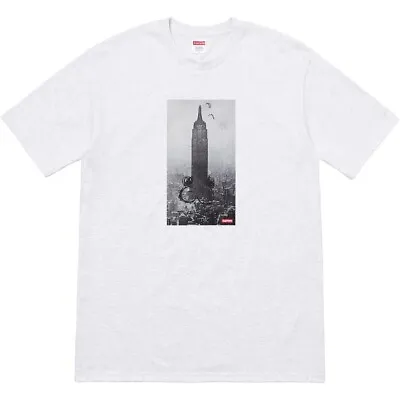Supreme Mike Kelley The Empire State Tee Ash Grey Burgundy Clay F/W 18 • $63.99