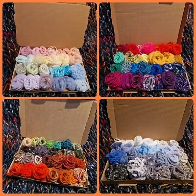 £6.65 • Buy Rainbow Yarn Boxes - Seasonal Shades - 28 Coils Of 3m Textured Wool, Fibre Art.