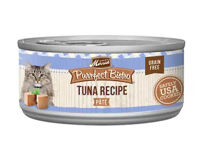 Merrick Purrfect Bistro Grain Free Tuna Recipe Pate Wet Cat Food 5.5 Oz. 24 • $37.49