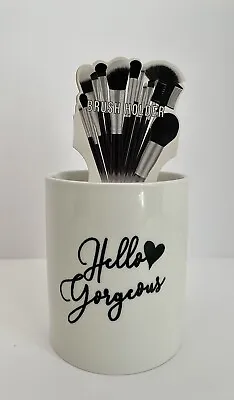 Hello Gorgeous Makeup Brush Holder Cup • $7.95