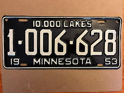 1953 MINNESOTA License Plate 1950’s • $29.99