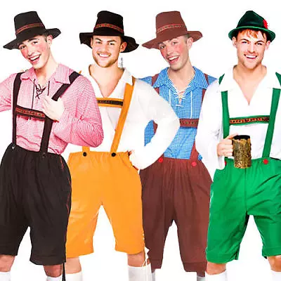 £17.99 • Buy Oktoberfest Mens Lederhosen German Beer Festival Fancy Dress Adults Costume New