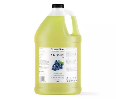 Grapeseed Oil Gallon 7.5 Lbs. 100% Pure Natural Cold Pressed For Hair Face Skin • $43.40
