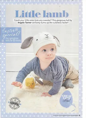 Knitting Pattern For A Baby Lamb Hat Animal Bootees And Easter Eggs • £2.25