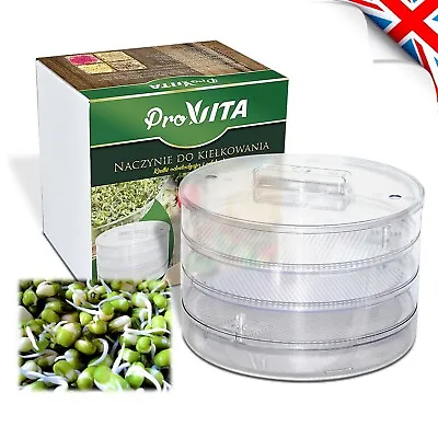 £13.99 • Buy Three Levels Seed Sprouter Germinator Beans / Seeds / Healthy Organic Sprouts