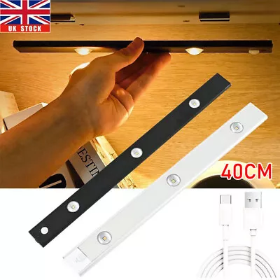 USB Rechargeable LED PIR Motion Sensor Light Strip Wireless Cabinet Closet Lamp~ • £5.60