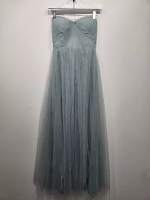 Ladies Jenny Yoo Mint Green Sweetheart Prom/ball Gown With Scarf Size 8 Cg Bd4 • £7.99