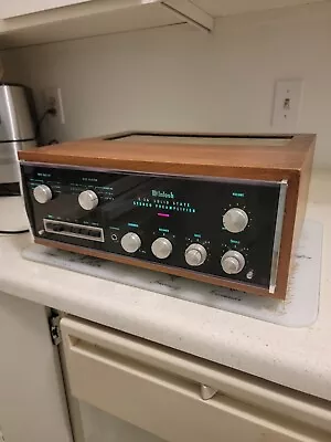 McINTOSH C26 Solid State Stereo Preamplifier With Wood Case . Great Condition • $1549.99