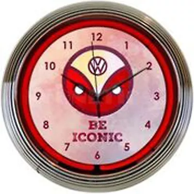 $115.95 • Buy Classic Volkswagen Bus  Be Iconic  15  Neon Wall Clock