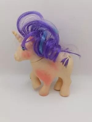 Vintage My Little Pony G1 Glory Shooting Star Unicorn 1983 Hasbro Purple Hair • $9.99