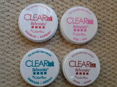 Colorbox Clear Ink Pads X 4 Clear Stamps Stamping Quick Drying Ink Artemio • £17.99