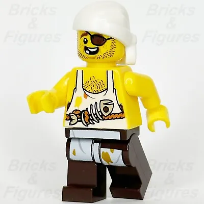 LEGO® Pirates Pirate Cook Minifigure Pirates III Eye Patch 70413 Pi164 Minifig • $32.99