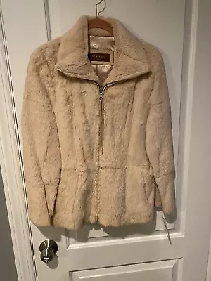 New With Tags!! Andrew Marc New York Sheared Rabbit Ladies M Fur Jacket Coat • $125