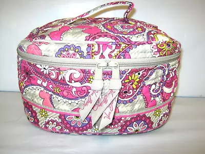 Vera Bradley Home & Away Cosmetic Case PAISLEY MEETS PLAID 9 X 6 X 5 NWOT • $22.95