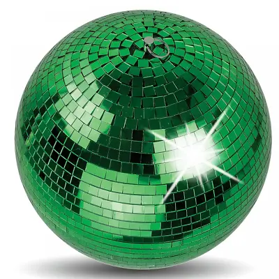 Green Mirror Ball Shop Decor Display DJ Party 300mm 12  Lightweight Mirrorball • £27.99