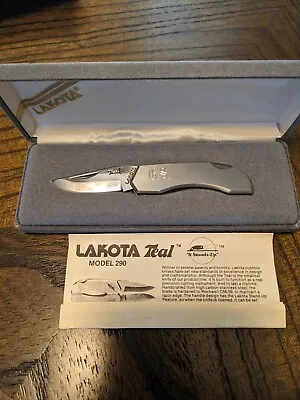 Lakota Teal Stainless Steel Model 290 Pocket Knife Preowned • $65