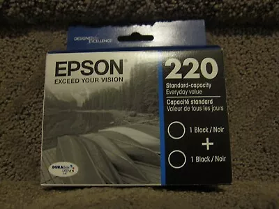 Epson T220120-D2 T220120 Double Pack Black Ink Cartridge Genuine # 220 11.2025 • $19.50