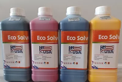 EN-USA Eco Solvent Ink For DX4 DX5 DX6 DX7 Roland Mimaki Mutoh Printer 4LT XP600 • $88.88