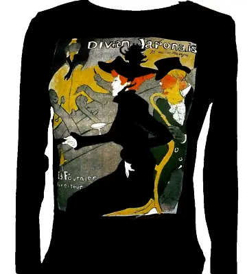 Vintage New Fine Art Toulouse Lautrec Long Sleeve Fitted T-shirt Women.S.M.L.XL  • $19.99