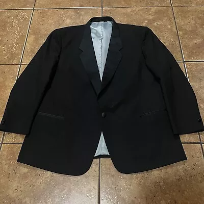 Vintage Christian Dior 54L Black Tuxedo Formal Blazer Suit Jacket 1 Button Mens • $39.95