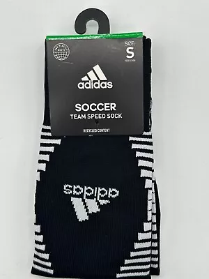 New One Pair Mens Adidas Soccer Team Speed Over The Calf Socks Size Small Black • $10.99