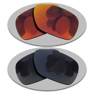 Fire Red&Grey Black Replacement Lenses For-Oakley C Wire 2011 Polarized • $15.56