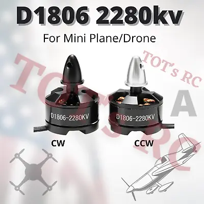 D1806 2280KV Brushless Motor Quadcopter Drone Aircraft FPV 210 250 280MM Mini A • $19.99