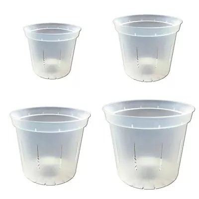 Growers Assortment - Crystal Clear Slotted Orchid Pots (8 Pots 2 Of Each Size) • $19.99