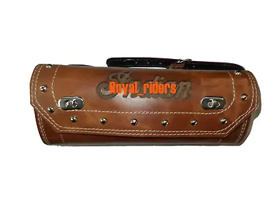 New Pure Leather Tool Roll Bag Engraved For Indian Chief Motorcycle In Tan Color • $52.51