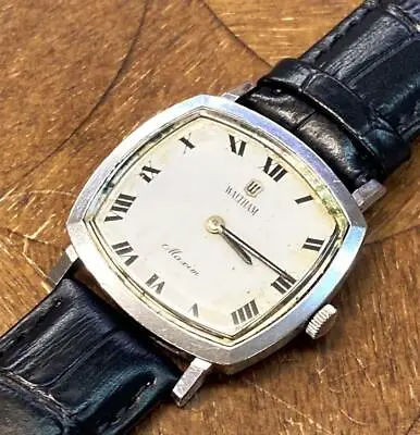 WALTHAM Vintage Watch Maxim Manual Winding 34mm Square Roman Index White Dial • $224.10