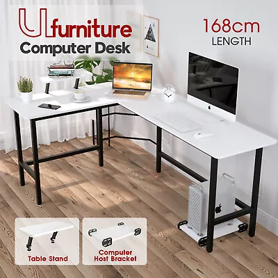 L-Shape Corner Desk Computer Table Student Study Workstation Home Office White • $117.90