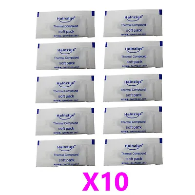 $5.91 • Buy New 10 Pack 1g Thermal Heatsink Compound Grease Paste Soft Pack For CPU VGA GPU
