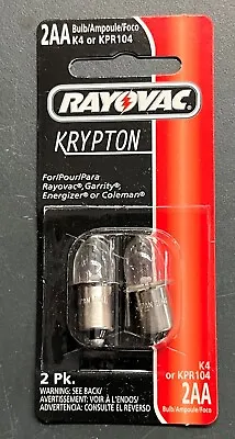 Rayovac Krypton K4(KPR 104) For 2 Cell AA FLASHLIGHT 2 BULBS Energizer Coleman • $1.80