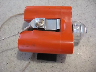 Vintage 1980 Orange Strobe Light Military Mfg. By Federation Of The Handicapped • $40