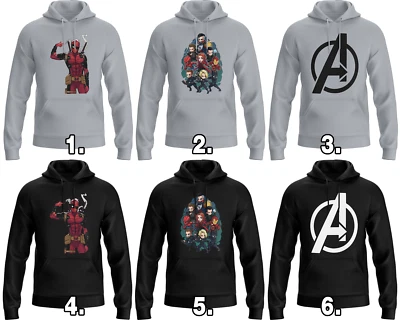 £18.99 • Buy Adults/Kids Unisex Marvel Cartoon Graphic Hoodies