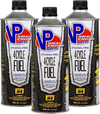 VP Racing Fuels SEF 4 Cycle Unleaded Fuel Contains No Oil 3 Quarts • $27.98