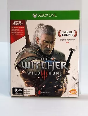 The Witcher 3 Wild Hunt Microsoft XBox One (w/ Slipcover Map) RPG • $19.95