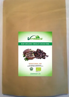 Raw Organic Criollo Cacao Nibs 1kg  • £22.55
