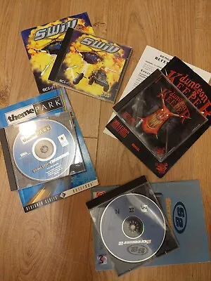 X4 Classic PC Games Collection - Theme Park Swiv 3D Screamer 2 Dungeon Keeper • £12
