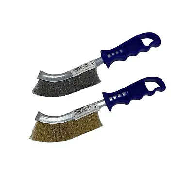 2 Pack Silverline Wire Brush Steel And Brass 250mm Paint Rust Metal Remover • £4.99