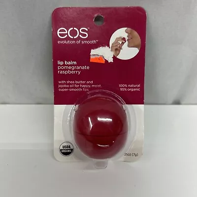 EOS POMEGRANATE RASPBERRY Lip Balm 100% Natural WITH Shea Butter Jojoba Oil READ • $10