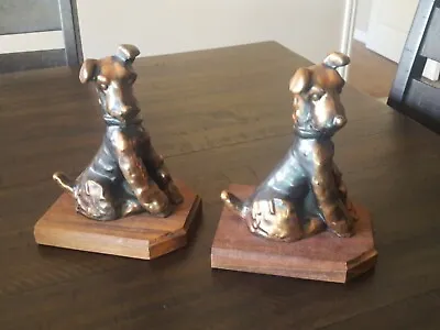 Vintage Bookends Dog  TerrierAiredaleFoxWelsh. • $65