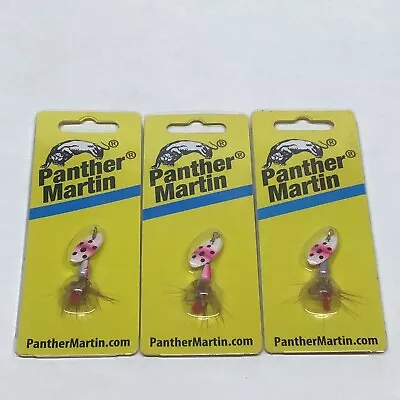 3 Lures Panther Martin Trout Perch Bluegill Spinners 1/32oz Rainbow Trout Size 1 • $14.95