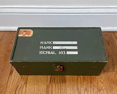 Vintage 1964 GI Joe AUTHENTIC WOODEN Footlocker Storage Box Army • $44.10