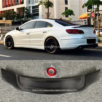 For 2009-2018 VW Volkswagen CC Real Carbon Fiber Rear Trunk Spoiler Lip Wing • $221.35