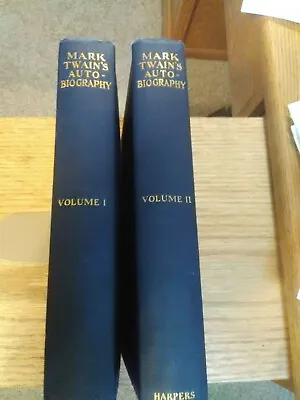  Mark Twain's Autobiography 1924 1st Edition 2 Volume • $119