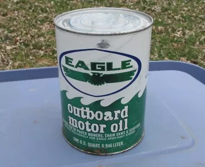 Scarce Eagle Army Navy Store Brand Outboard Motor Oil Qt Can • $9.99