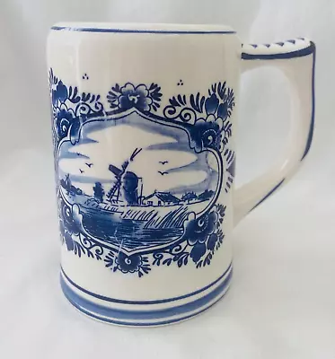 Delft Blue Hand Painted Beer Stein Mug And Coffee Mug Windmill Design - Holland • $10