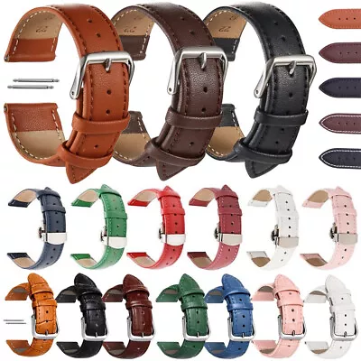 £4.62 • Buy Watchbands Leather Watch Band Replacement Strap 16/18/20/22/24mm Watch Accessory