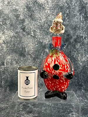 Vintage Murano Glass Clown Decanter 32cm Tall (Chips - See Condition) • £15